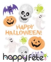 Déco autocollantes Happy Halloween pour fenêtre