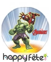 Disque azyme Iron Man et hulk, Avengers de 20cm
