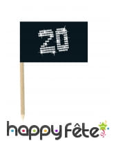 Drapeaux anniversaire VIP sur pics 8cm, image 1