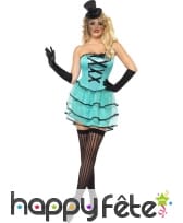 Déguisement burlesque bleu sexy, image 3