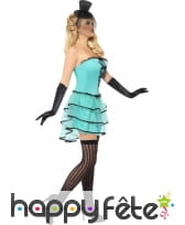 Déguisement burlesque bleu sexy, image 1