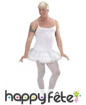 Déguisement blanc de danseuse étoile pour homme