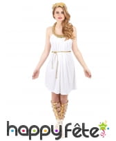 Déguisement blanc de femme grecque
