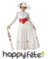 Déguisement blanc de Mary Poppins pour femme