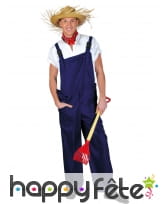Déguisement bleu de jardinier pour adulte
