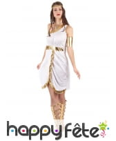 Déguisement blanc et doré de déesse Grecque