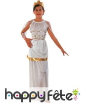 Déguisement blanc et doré de petite déesse Grecque, image 3