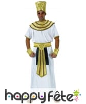 Déguisement blanc et doré de pharaon