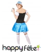 Déguisement bleu et blanc de serveuse bavaroise, image 2