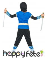 Déguisement bleu et doré de ninja pour enfant, image 2