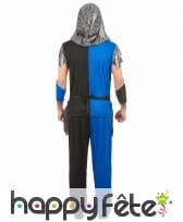 Déguisement bleu et noir de chevalier pour homme, image 2