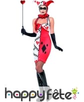 Déguisement bouffon femme coeur brisé