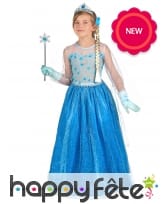 Déguisement bleu glacé de princesse pour enfant, image 1