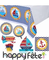 Déco bébé marin pour table d'anniversaire