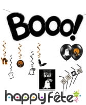 Décos Boo pour fête de Halloween