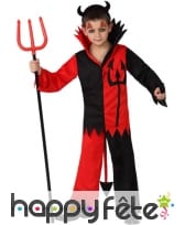 Déguisement bicolore rouge et noir de petit diable