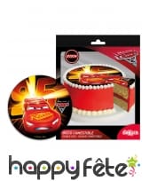 Disque Cars 3 en sucre de 20cm, image 1