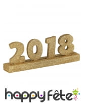 Décoration chiffres année 2018 avec support