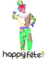 Déguisement coloré à motifs de clown, image 3