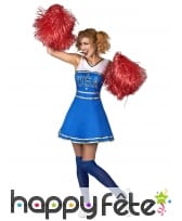 Déguisement cintré bleu de pompom girl
