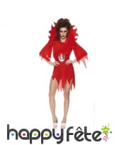Déguisement court de diablesse à grand col