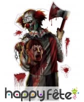 Décor clown ensanglanté lanceur de haches