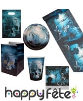 Déco cimetière pour table de Halloween