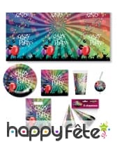 Décoration Crazy party de table