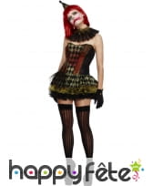 Déguisement clown sexy à damier pour femme, image 2