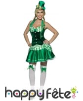 Déguisement court vert d'irlandaise