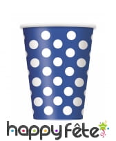 Décoration d'anniversaire bleue à pois blancs, image 1