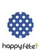 Décoration d'anniversaire bleue à pois blancs, image 2