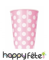 Décos d'anniversaire rose à pois blancs, image 12