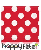 Décos d'anniversaire rouge à pois blanc, image 2