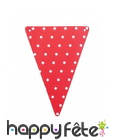 Décos d'anniversaire rouge à pois blanc, image 4