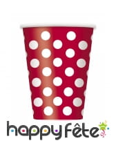 Décos d'anniversaire rouge à pois blanc, image 7