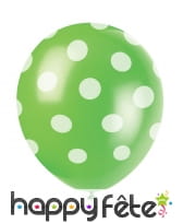 Décos d'anniversaire verte à pois blancs, image 1