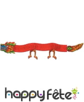 Dragon décoratif avec corps en papier crépon 180cm
