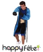 Déguisement de boxeur bleu pour homme