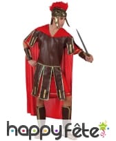 Déguisement de centurion romain avec cape rouge