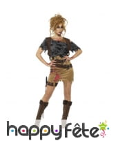 Déguisement de chasseuse zombie