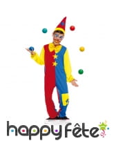 Déguisement de clown bicolore pour enfant