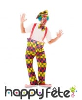Déguisement de clown multicolore pour homme