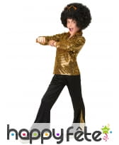 Déguisement disco doré pour enfant, image 1