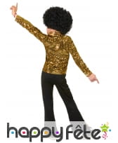 Déguisement disco doré pour enfant, image 2
