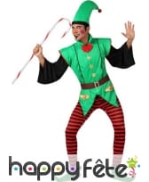 Déguisement d'elfe de Noël vert pour homme