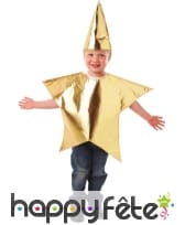 Déguisement d'étoile dorée pour enfant