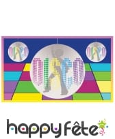 Drapeau disco en tissu de 150 x 90 cm