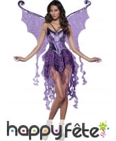 Déguisement de fée papillon violette premium