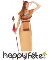 Déguisement de femme indienne marron, image 1